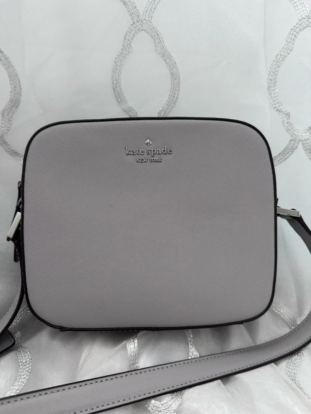 Kate Spade gray crossbody purse